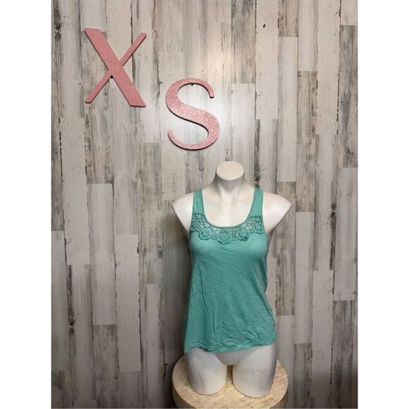 SO green tank top blouse size XS - Picture 1 of 7